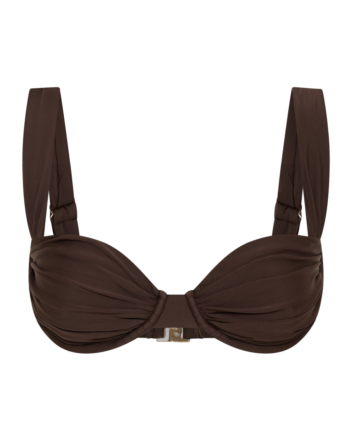 Top de bikini SIENNA color chocolate, elegante y favorecedor