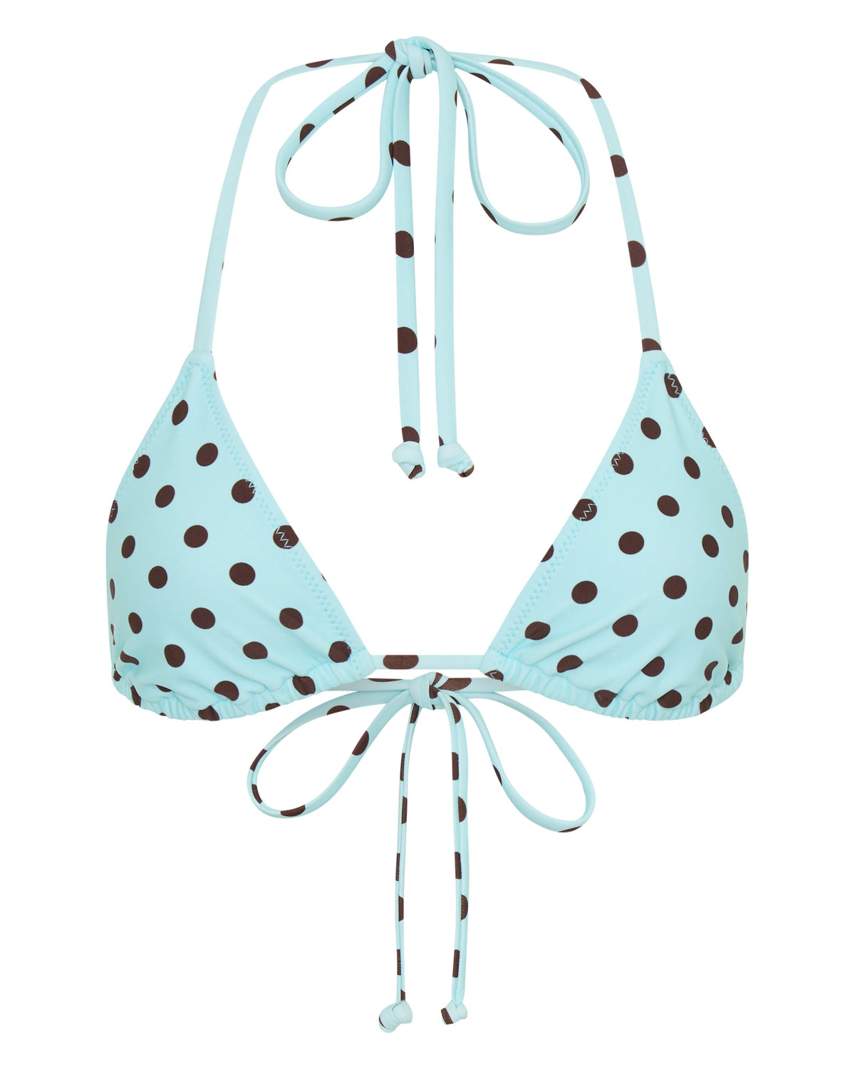 Top de Bikini ELARA Azul con Elegantes Lunares