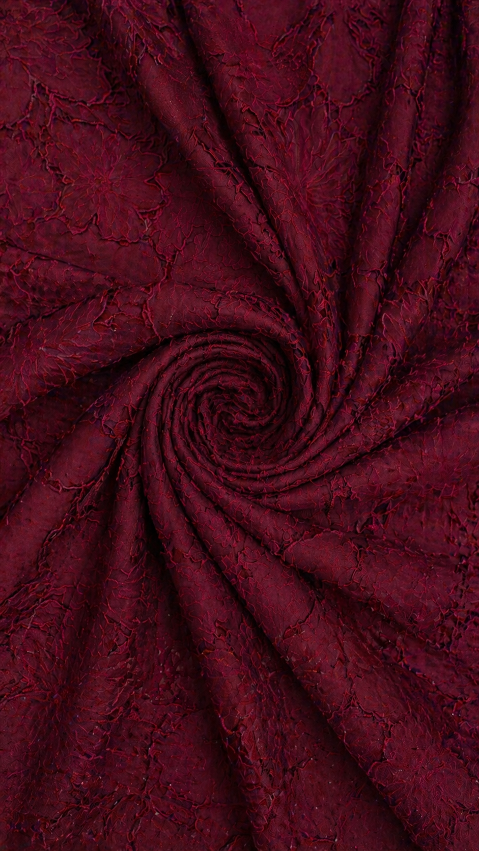 Vestido Jacquard Rojo Vino Elegante