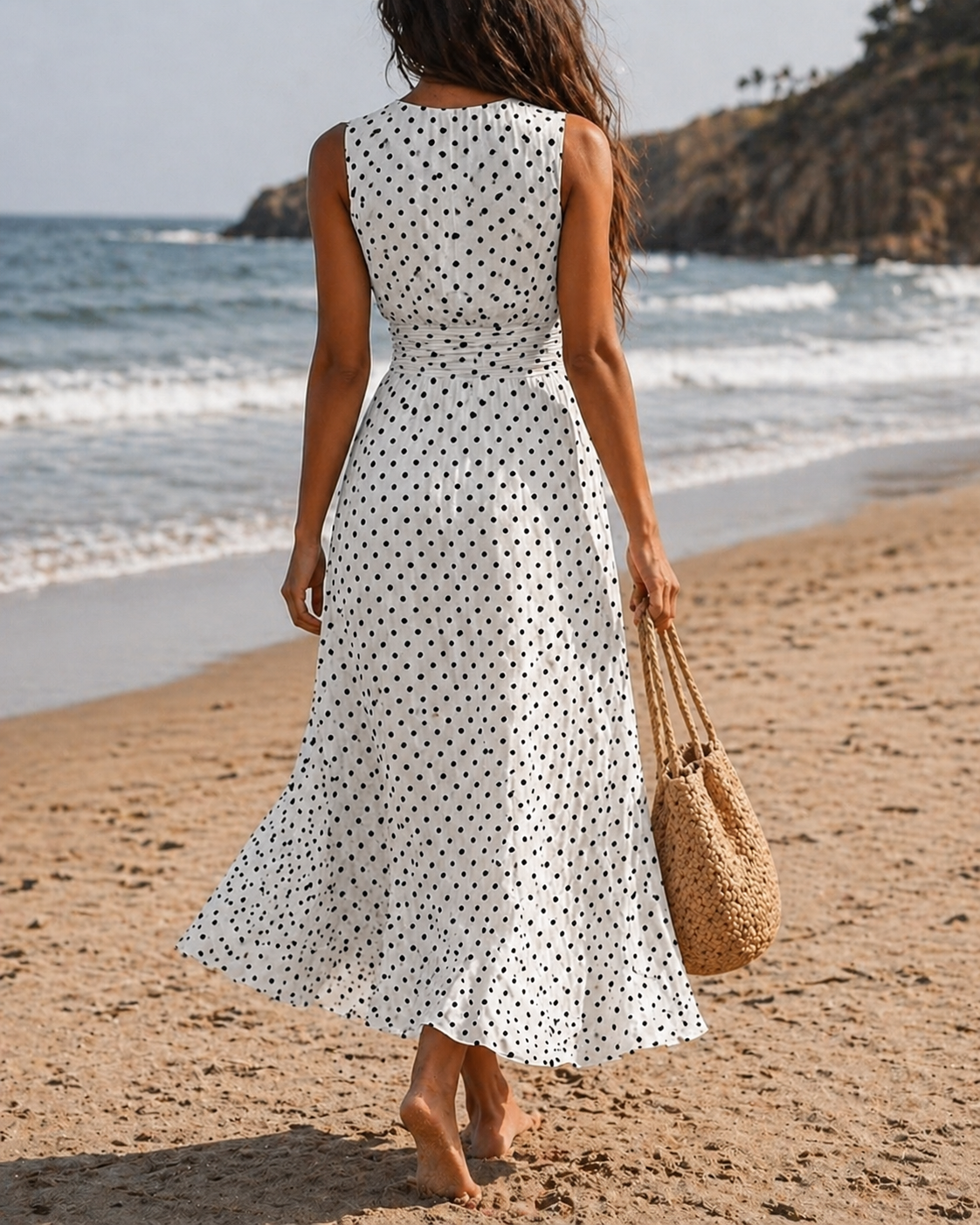 Vestido Blanco de Lunares POLKA DOTS