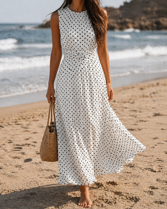 Vestido Blanco de Lunares POLKA DOTS