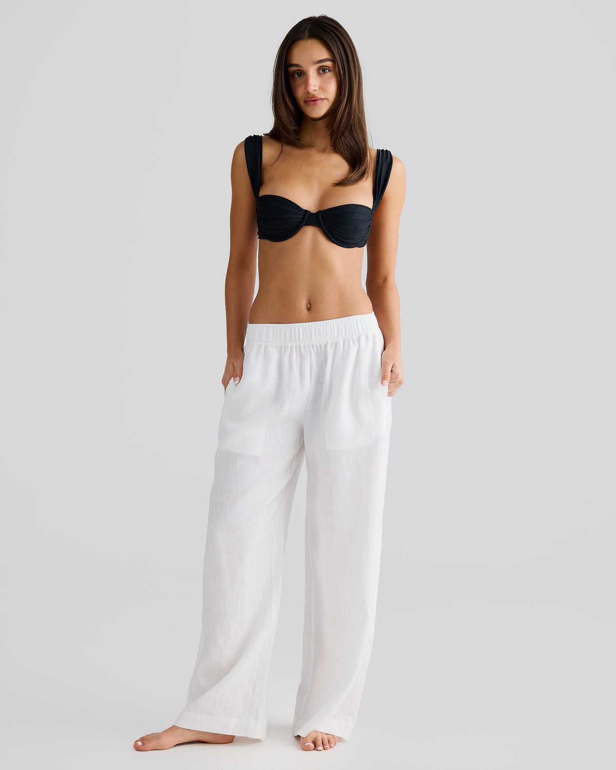 Pantalón Blanco de Lino Elegante y Fresco