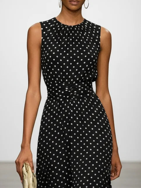 Vestido Negro de Lunares Polka Dots